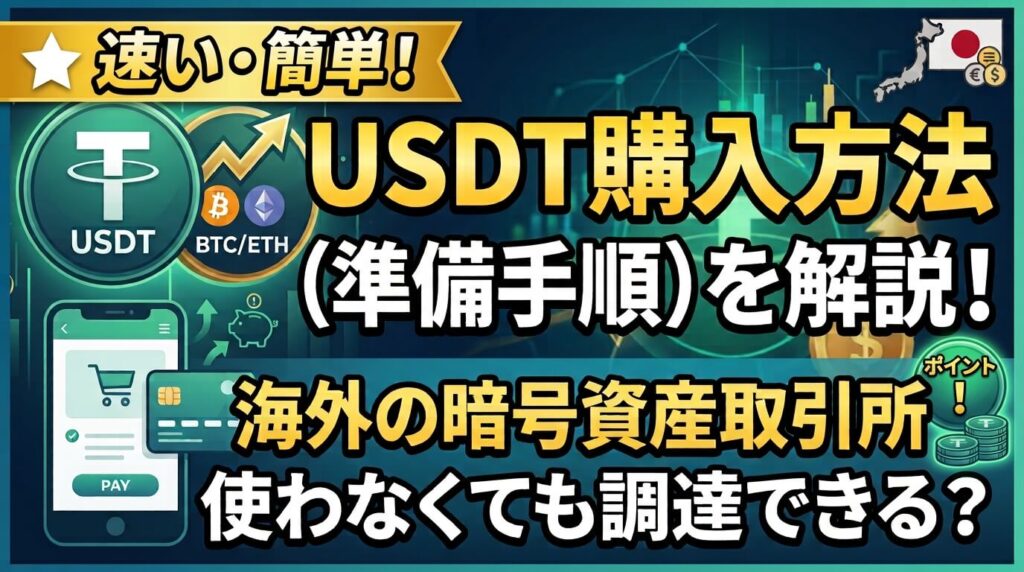 USDT購入方法（準備手順）を解説！海外の暗号資産取引所を使わなくても調達できる？